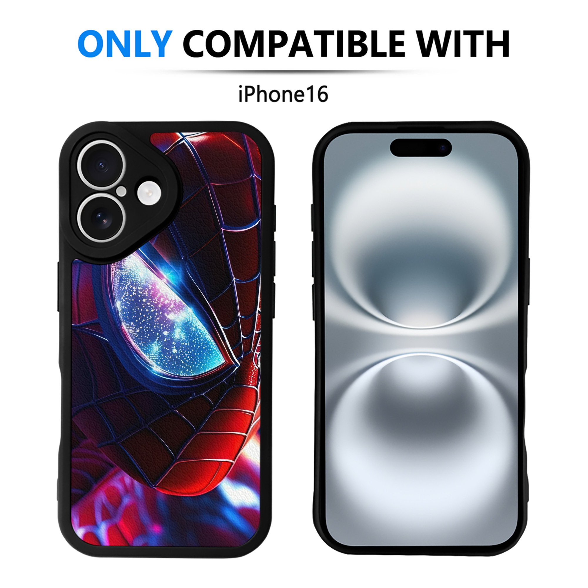 Spider Man スパイダーマン 【iPhone 16シリーズ対応】シリコンスマホケース（レザー調） 材質：シリコン
